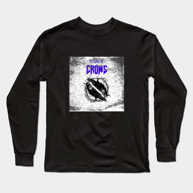 A Flock Of Crows Long Sleeve T-Shirt by Vintage Oldschool Apparel 